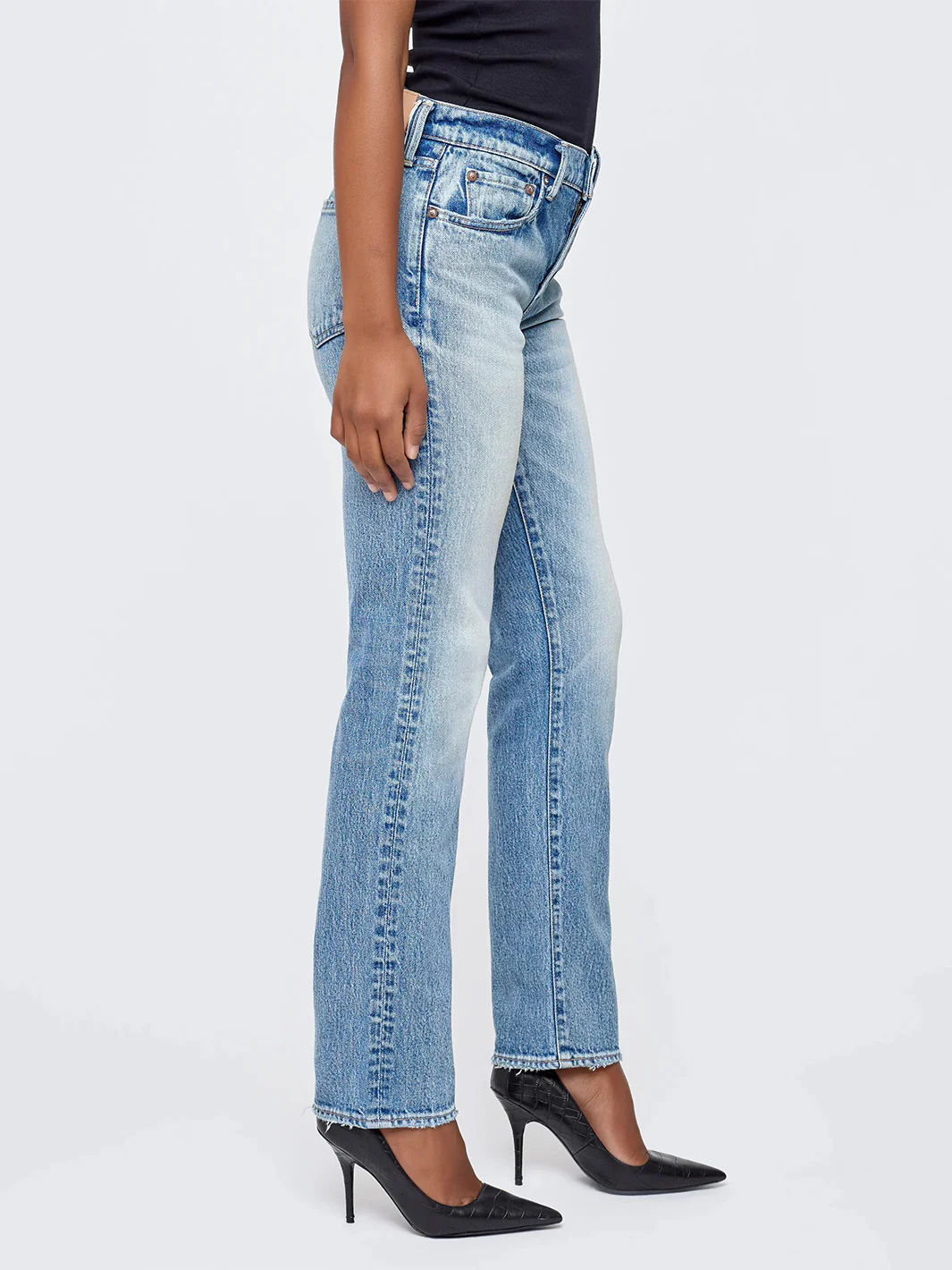 Deland Slim Straight Jean in Light Blue - Image 3