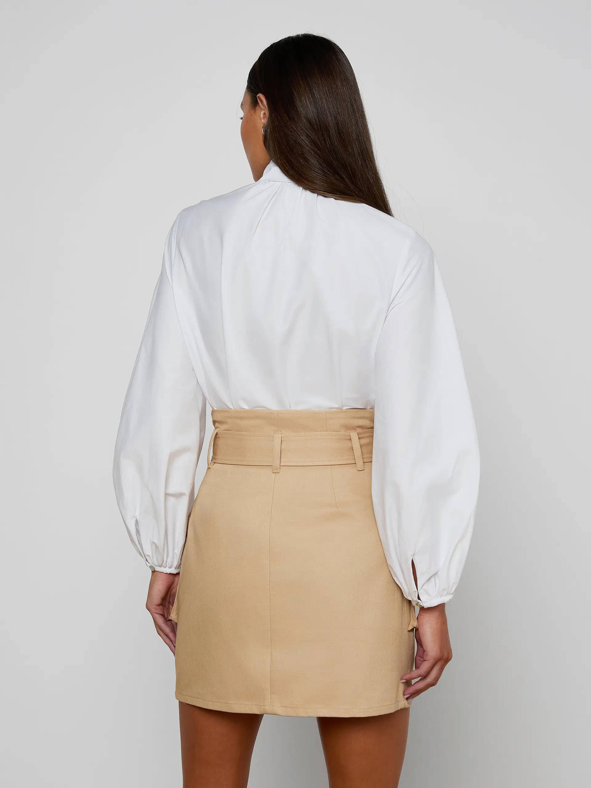 Deon Tie-Neck Blouse in White - Image 4