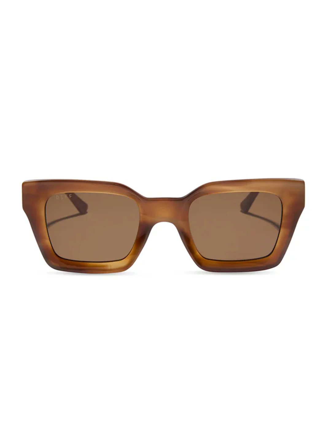 Greer Square Glasses in Tawny Tortoise Brown - Image 2