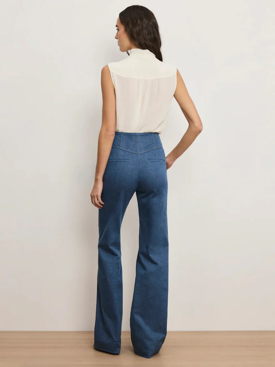 Magnolia Tie-Neck Blouse in Dove - Image 3