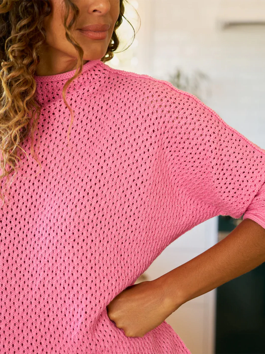 Monterey Sweater in Dragon Fruit - Image 3