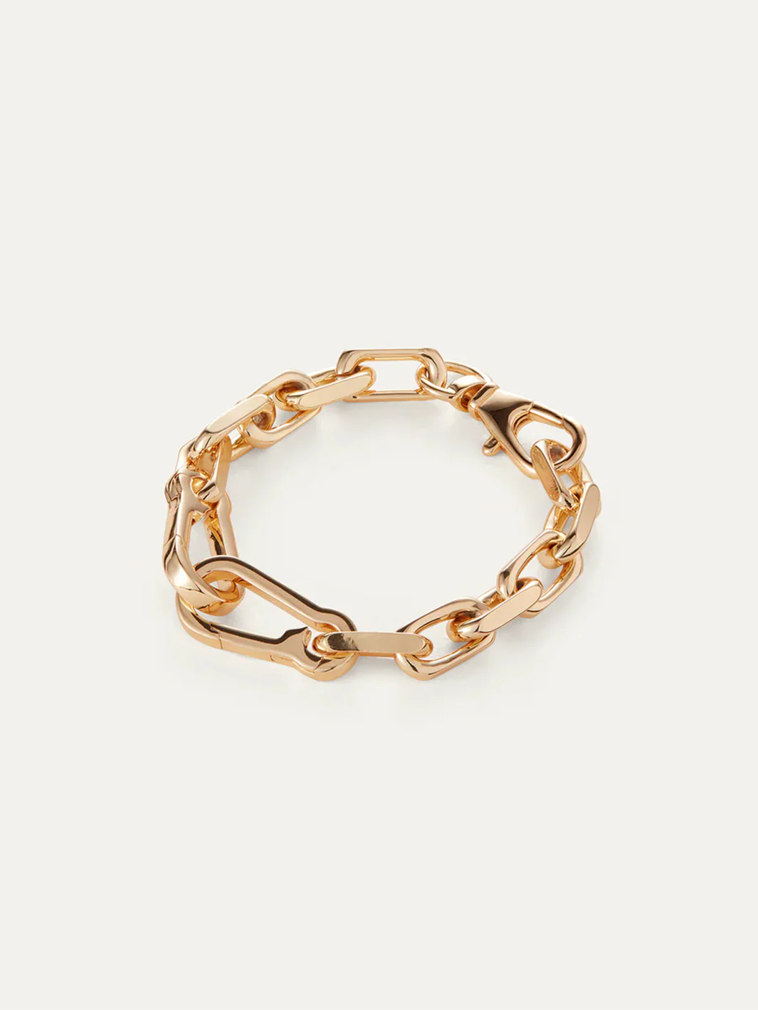 Padlock Heart Chain Bracelet in Gold - Image 3