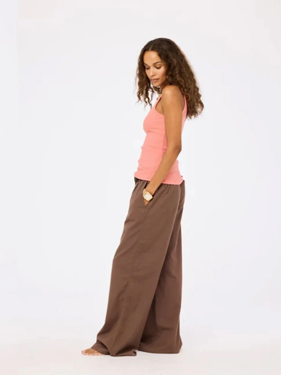 Palazzo Denim Pant in True Denim - Image 3