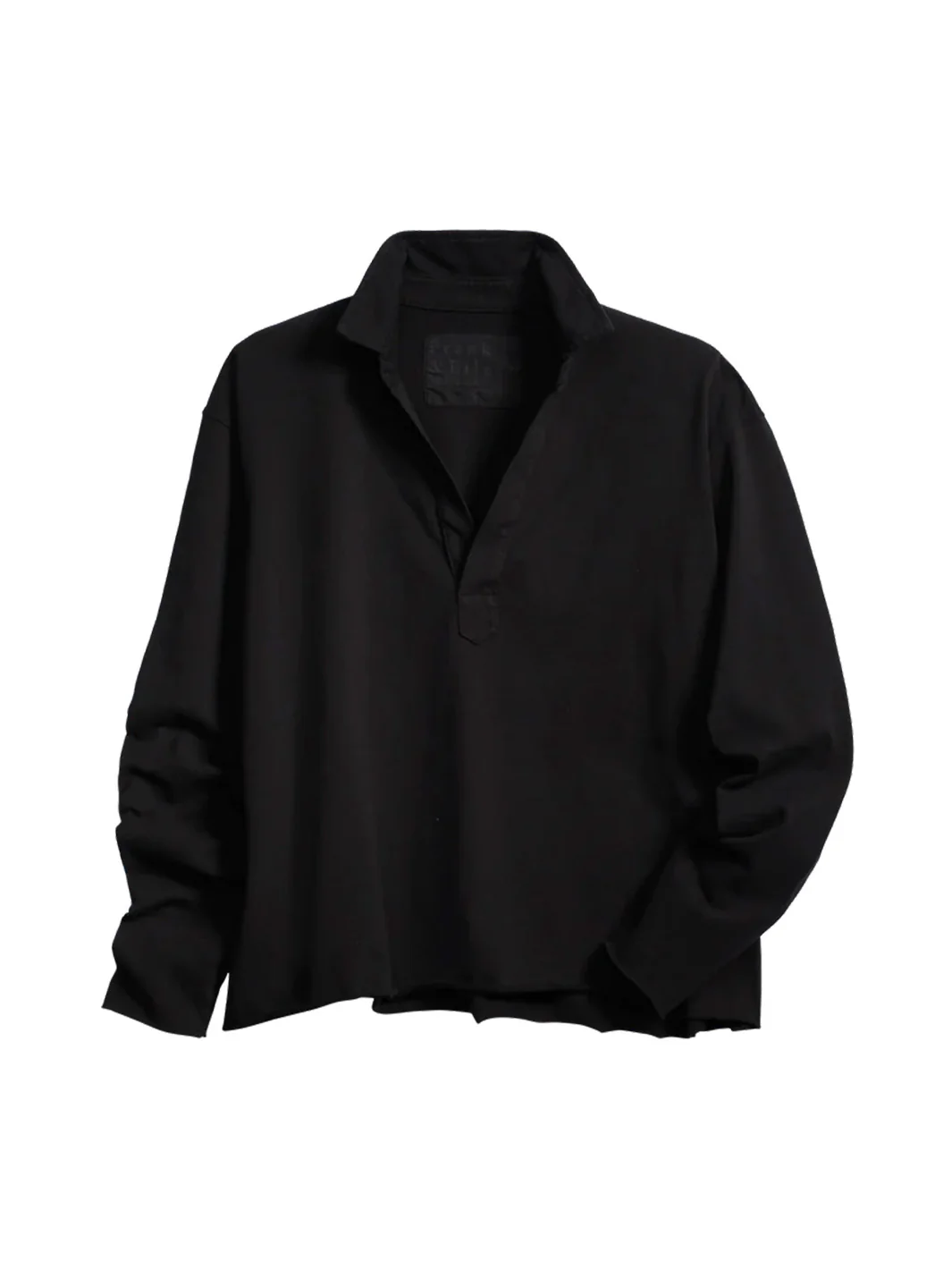 Patrick Heritage Jersey Popover Henley in Black - Image 4