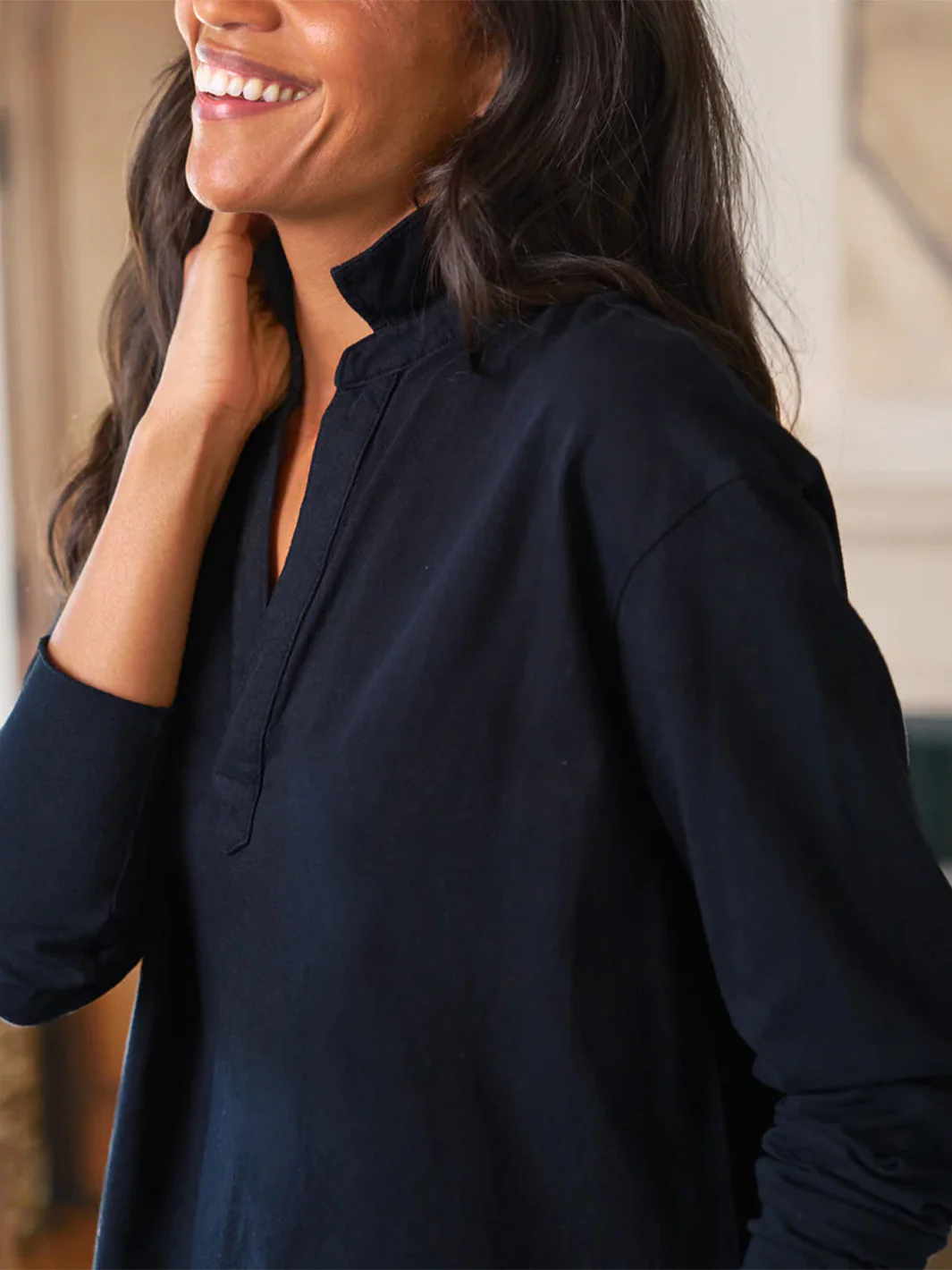 Patrick Heritage Jersey Popover Henley in British Royal Navy - Image 3