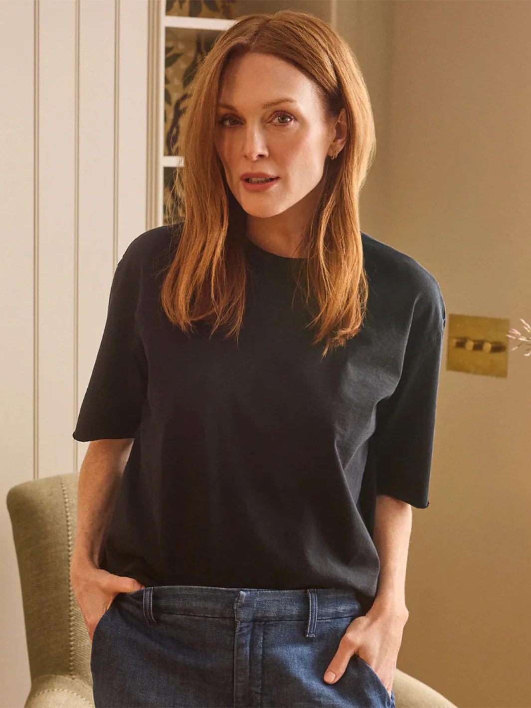 Perry Short Sleeve Crew Neck Tee in British Royal Navy