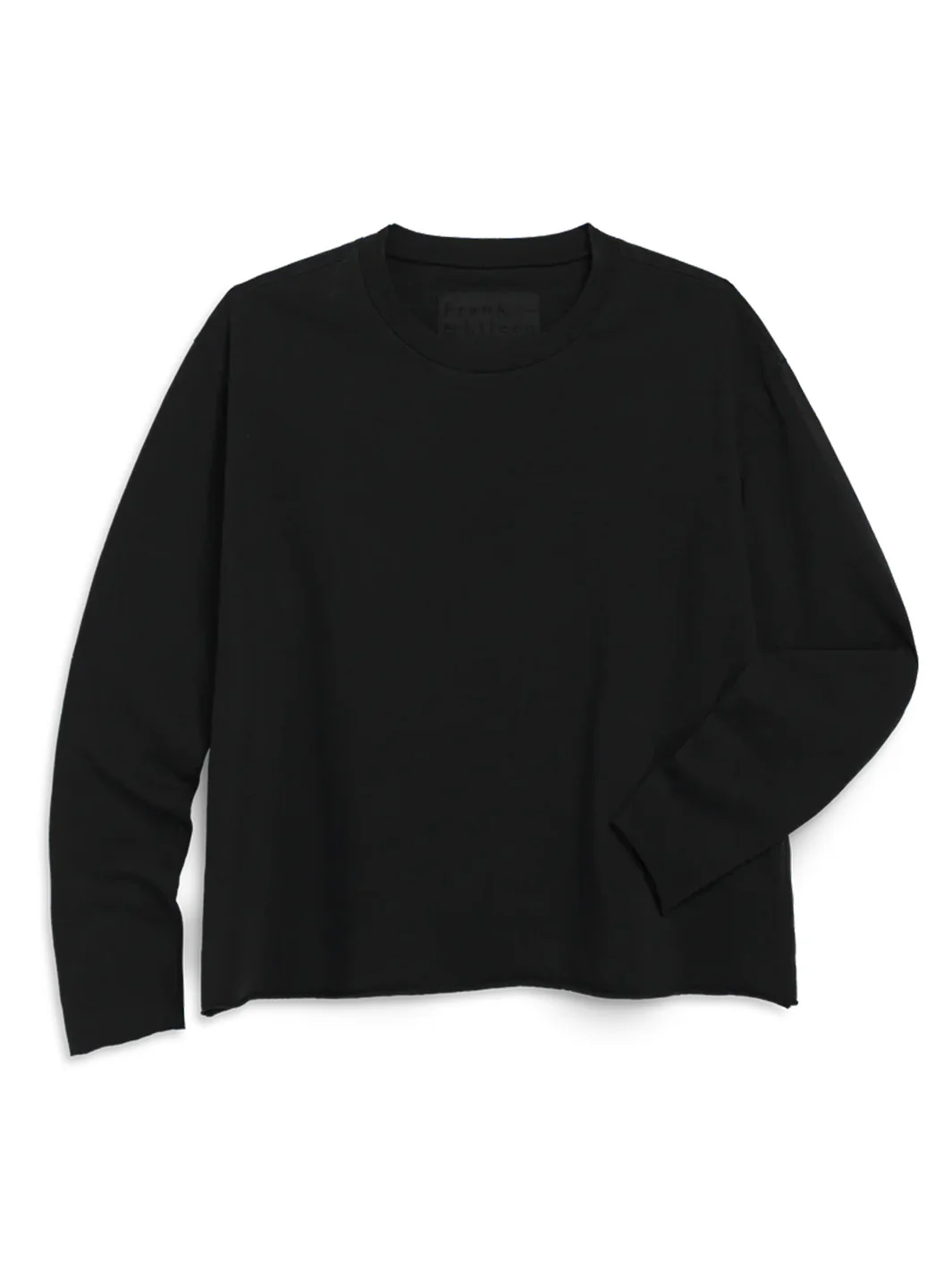 Quinn Long Sleeve Crewneck Tee in Black - Image 4