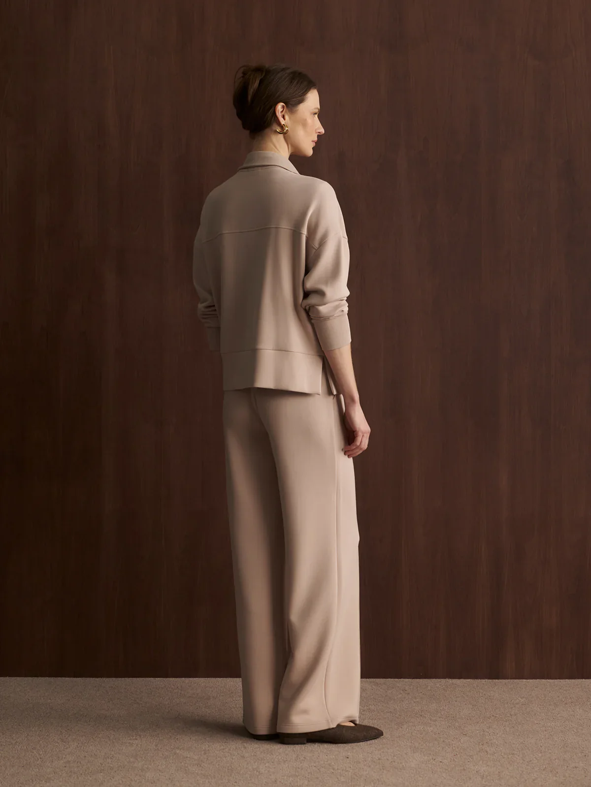 The Wide Leg Pant in Mushroom - Image 3
