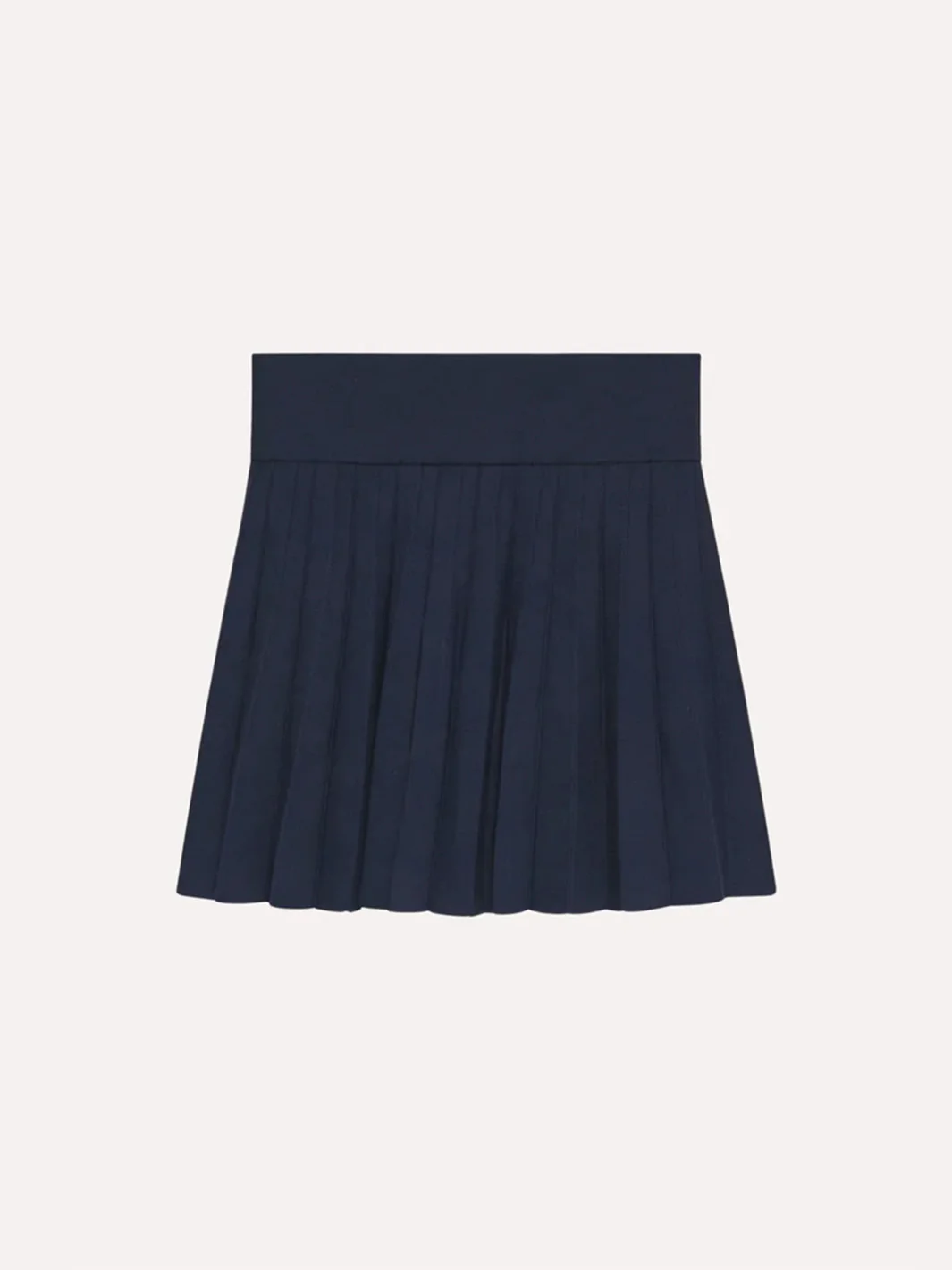Viscose Pleated Skort in Navy - Image 3