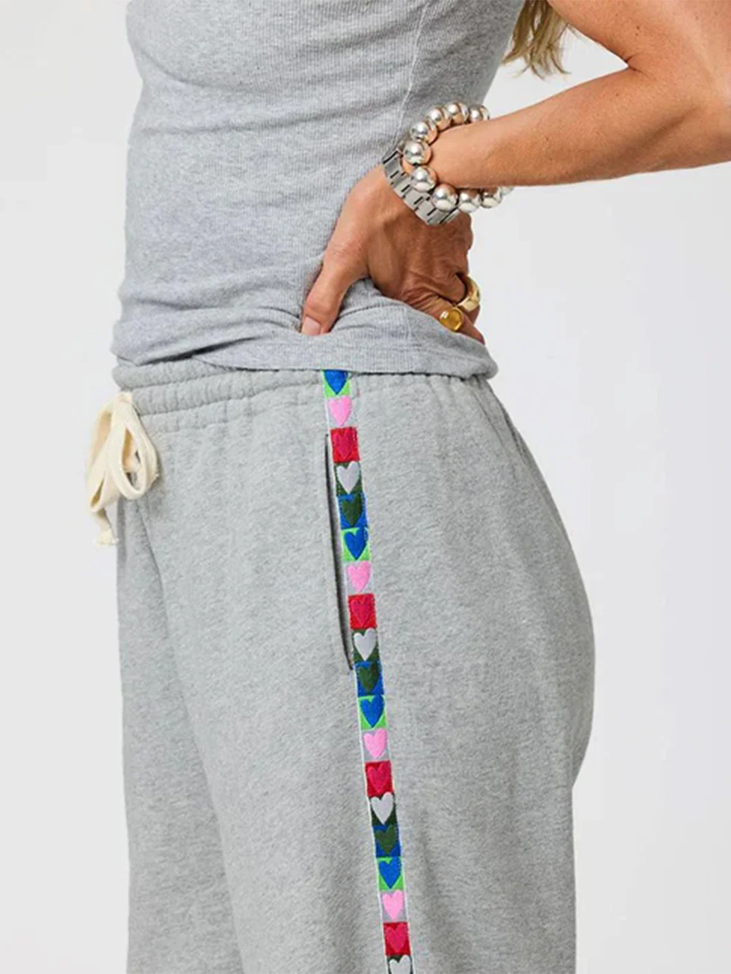 Weekend Love Brigade Sweatpant in Heather Grey - Image 3